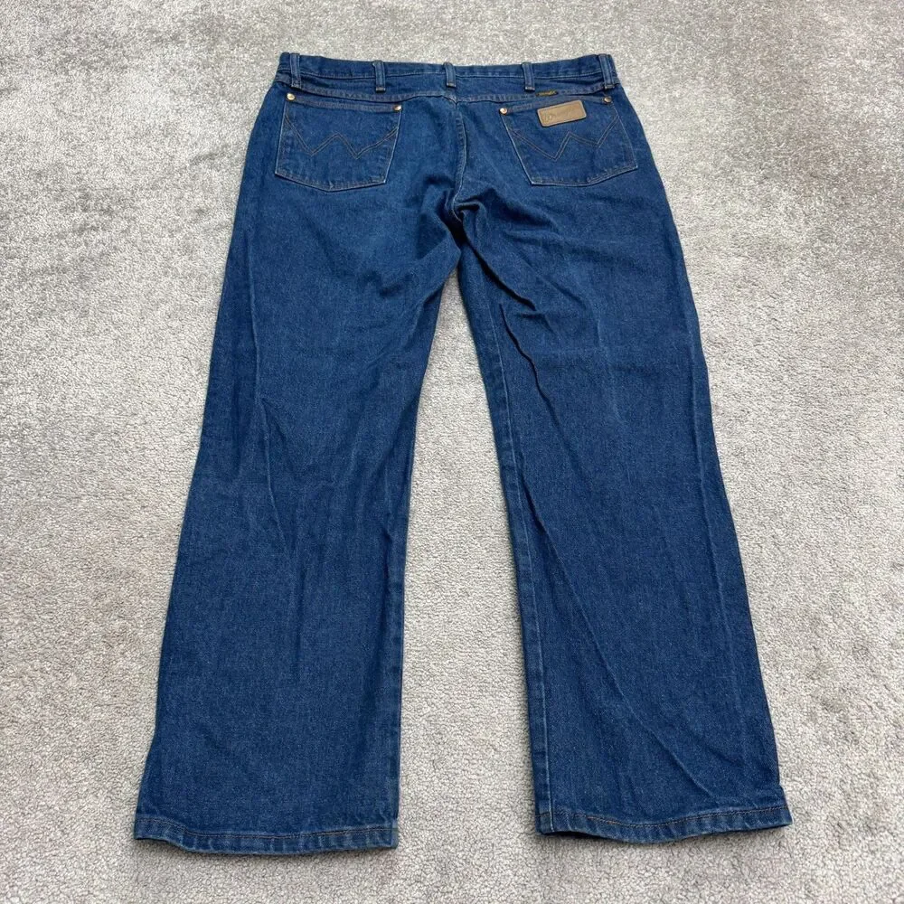 Wrangler 13MWZ Cowboy Cut Original Fit Denim Jeans Mens 38x30 Indigo Dark Wash